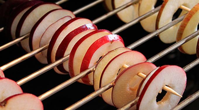 Appels drogen in de oven