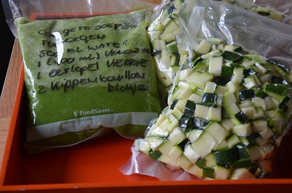 Courgette invriezen