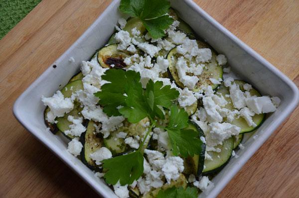 Courgettesalade met feta