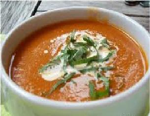 Courgettesoep met tomaten