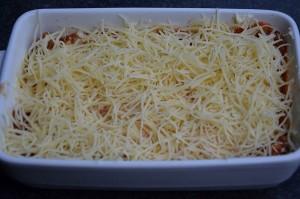 Lasagne klaar voor de oven