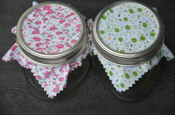 Leuk idee doekjes jampotten