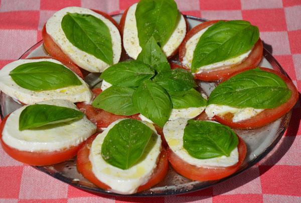 Tomaat met mozzarella