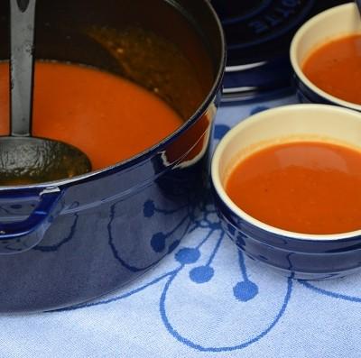 Tomatensoep met gedroogde tomaten