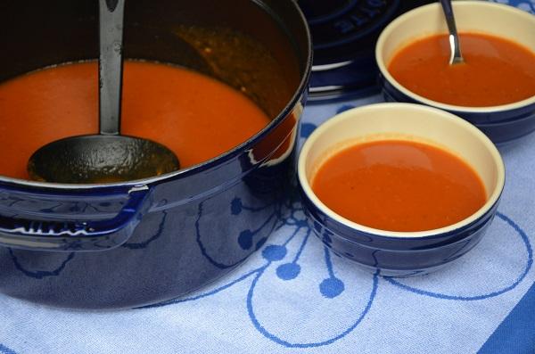 Tomatensoep met gedroogde tomaten