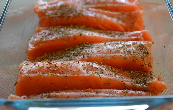 Zalm met preiroomsaus