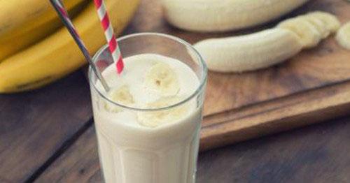 Bananen smoothie met pindakaas