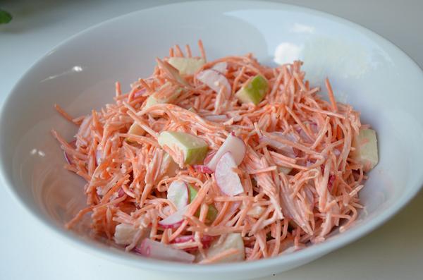 Wortelsalade voor bij de BBQ