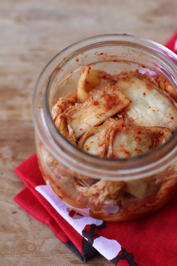 Kimchi maken (Koreaanse gefermenteerde Chinese kool)