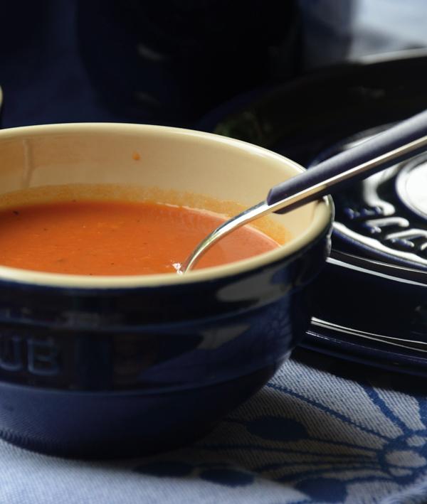 Pompoensoep met gedroogde pompoen