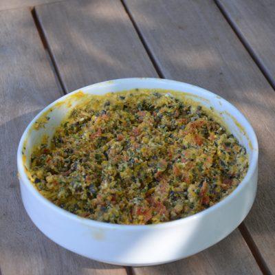 Tapenade van pompoen en gedroogde tomaat