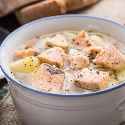 Zalm met aardappelen