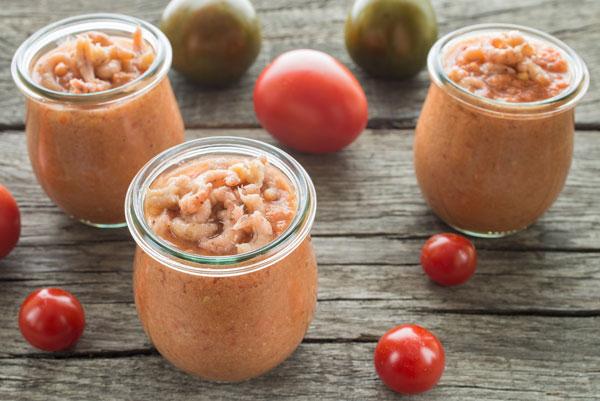 Gazpacho met garnalen
