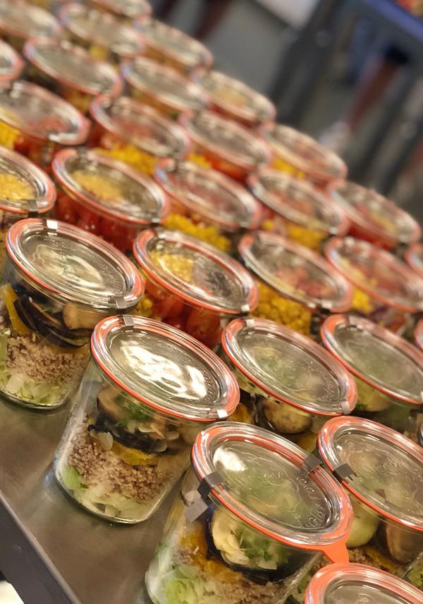 Salades in weckpotten van WECK