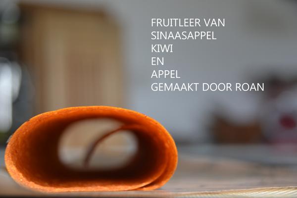Fruitleer van sinaasappel, kiwi en appel