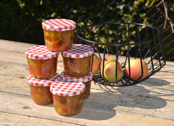 Appelchutney met paprika, ui en rozijnen
