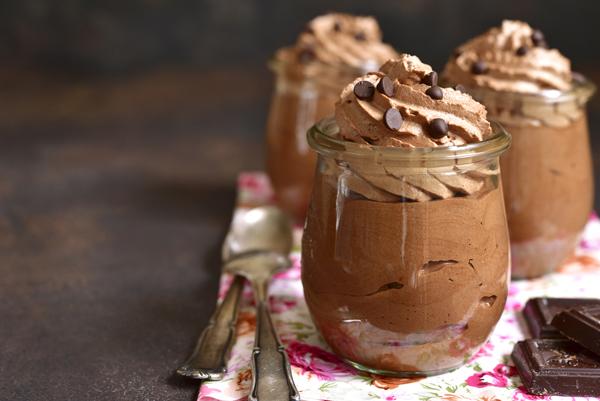 Chocolademousse in glazen potje van WECK