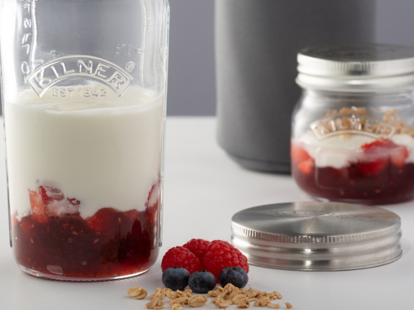 Yoghurt met bessen